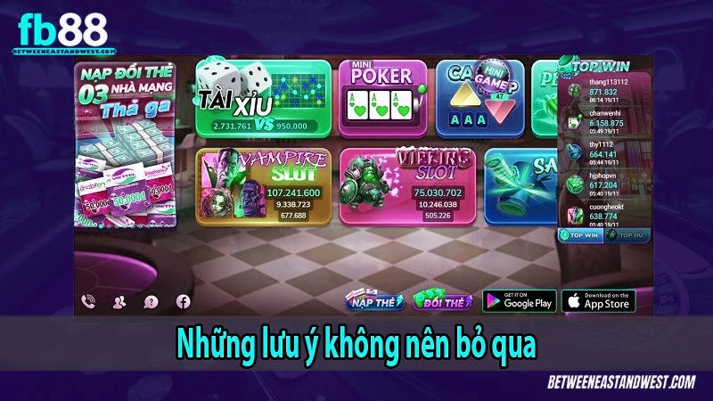 Những lưu ý không nên bỏ qua